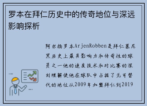罗本在拜仁历史中的传奇地位与深远影响探析